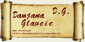 Damjana Glavčić vizit kartica